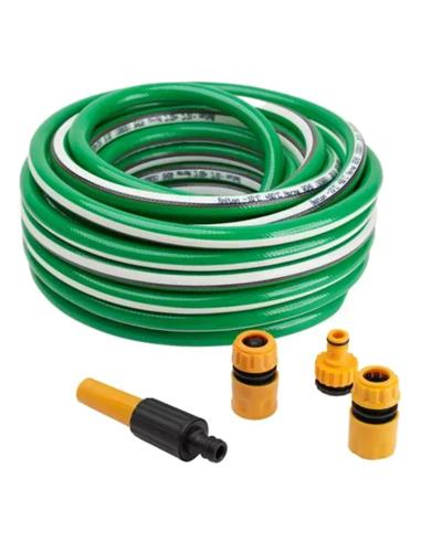 Kit de Manguera 15Mts 1/2" Verde con Conectores - Bolton