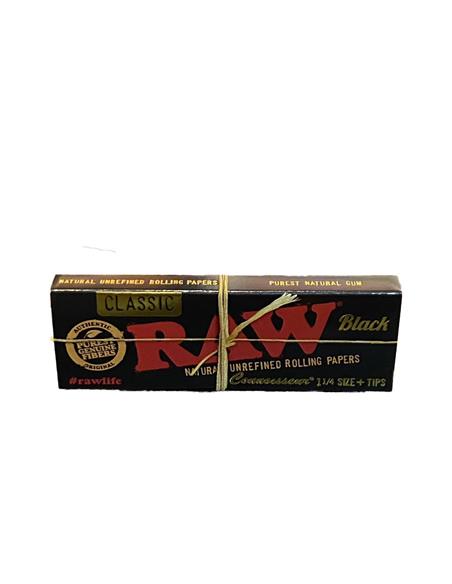 Papelillo 1/14 + Tips BLACK Conniesour Classic Caja 24 Unidades - RAW