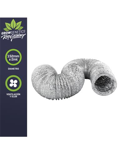 Tubo Aluminio Flexible 152mm x 2mt - Grow Genetics