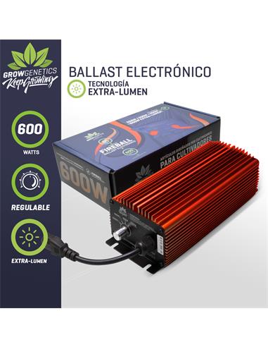 Ballast Electrónico Regulable Extra Lumen 600W Fireball - Grow Genetics