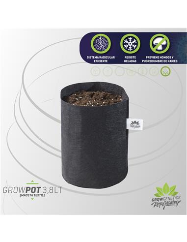 Maceta Textil 3.8 Lt (Pack 5 Unid) - Grow Genetics