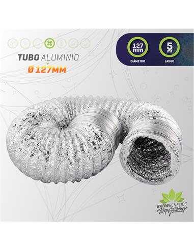 Tubo Aluminio Flexible 127mm X 5mt - Grow Genetics