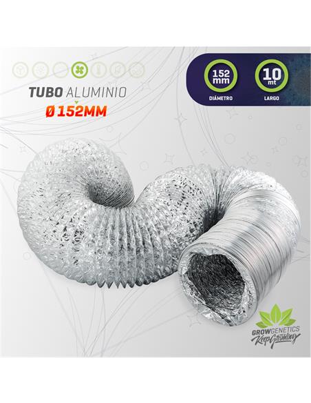 Tubo Aluminio Flexible 152mm X 10mt - Grow Genetics
