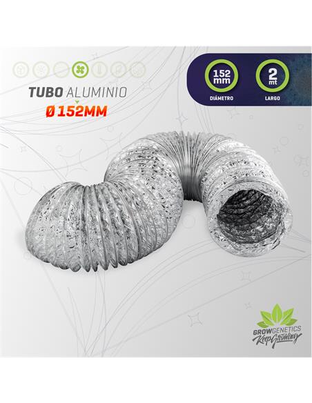 Tubo Aluminio Flexible 152mm x 2mt - Grow Genetics
