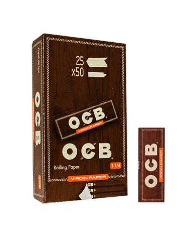 Papelillo OCB Natural 1 1/4 (Virgin) - Caja 25 Unidades