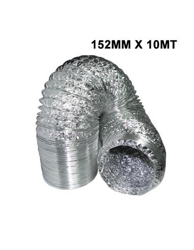 Tubo Aluminio Flexible 152MM x 10MTS - Grow Genetics