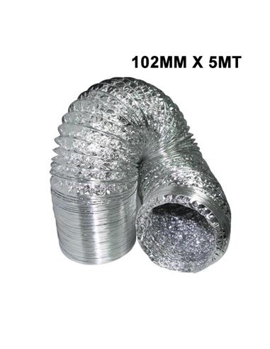 Tubo Aluminio Flexible 102MM x 10MTS