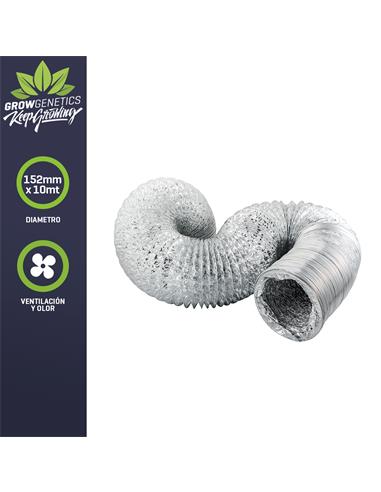 Tubo Aluminio Flexible 152mm X 10mt - Grow Genetics