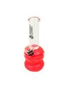 Glass Bong 14cm 5,5 Red Tapping-Double Ring - Burning Loving