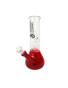Glass Bong 20.30cm 8 Percolator Color - Red - Burning Loving