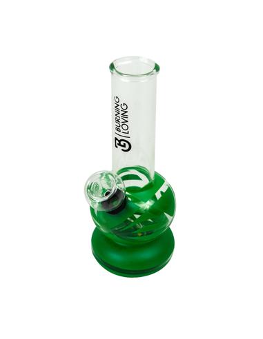 Glass Bong 14cm 5,5 Green Tapping-Pot - Burning Loving