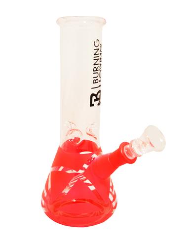 Glass Bong 20.30CM 8 Red Tapping-Conical - Burning Loving