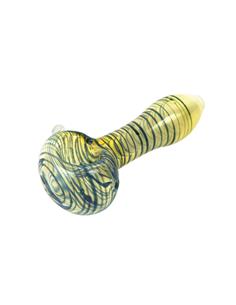 Glass Pipe 3 Silver fumed With Blue lining x 2 Unidades - Burning Loving