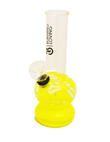 Glass Bong 14cm 5,5 Yellow Tapping-Pot - Burning Loving