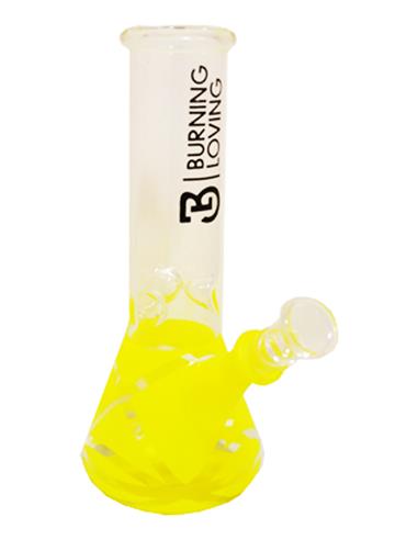 Glass Bong 20.30CM 8 Yellow Tapping-Conical - Burning Loving
