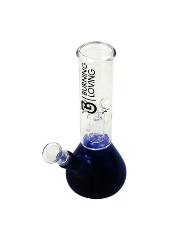 Glass Bong 20.30cm 8 Percolator Color - Blue - Burning Loving