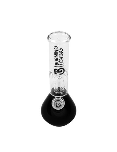 Glass Bong 20.30cm 8 Percolator Color - Black- Burning Loving