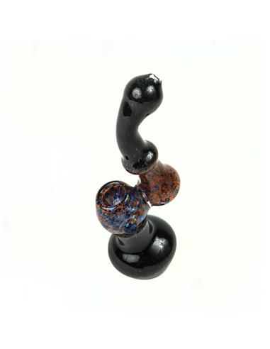 Glass Bubbler Size 6 Frit Mixed in Middle and BlackColor on top and bottom - Burning Loving
