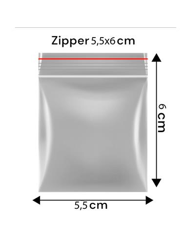 Bolsa Zip 4 x 6cm (pack 100 unid) - Qnubu