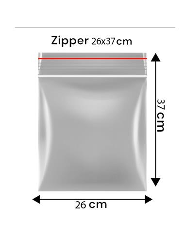 Bolsa Zip 25 x 35cm (pack 100 unid) - Qnubu