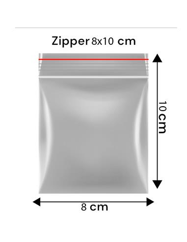Bolsa Zipper 8 x 10cm (Pack 100 Unid)