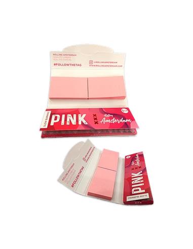 Papelillo Extra Fino PINK + Tips 1 1/4 25 Unidades - Rolling Amsterdam