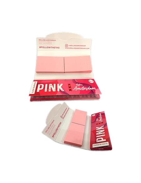 Papelillo Extra Fino PINK + Tips 1 1/4 25 Unidades - Rolling Amsterdam