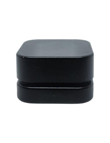 Tarro de Cristal Black 5ml Perfil Bajo Cuadrado